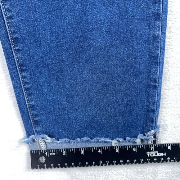 Nicole Miller Jeans Soho Ankle Slim Distressed Womens Blue Size 16 Was $99 - Picture 11 of 12